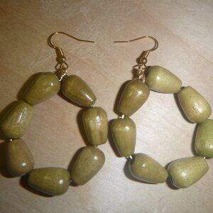 Afrocentric Earrings / Beaded Earrings / Wooden Earrings / Handcrafted Earrings